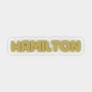 Hamilton Retro Word Art Sticker